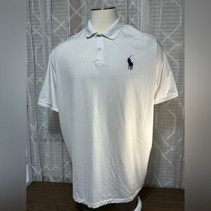 Polo by Ralph Lauren XXL Classic Fit Men's White Polo Shirt 32” L 28” p2p